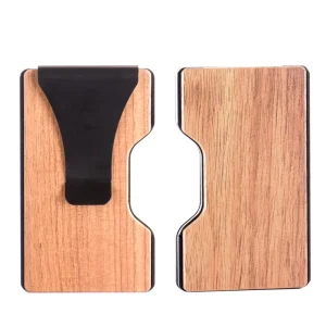 Aluminum Alloy Minimalist Business Credit Card Holder with Button Closure