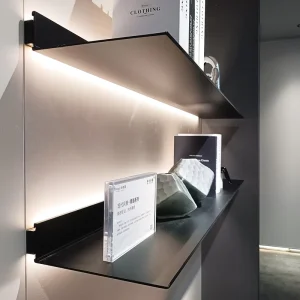 Aluminum Alloy Minimalist Wall-Mount Shelf for Living Room and Kitchen