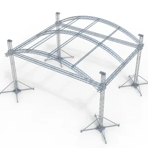 Aluminum Alloy Modular Arc Roof Truss with Quick Installation for Concert Stage Background and Sound Support