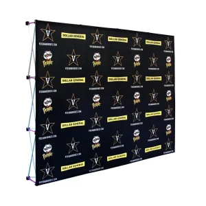 Aluminum Alloy Pop-Up Display Stand and Wall Backdrop Stand, Adjustable Portable Folding Banner Stand