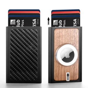 Aluminum Alloy RFID Blocking Magnetic Push-Open Credit Card Holder