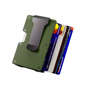 Aluminum Alloy RFID-Blocking Money Clip Wallet, Slim Lightweight Credit Card Holder