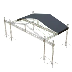 Aluminum Alloy Triangular Roof Truss Kit Quick Installation Heavy Load Capacity Modular Design for Stage Lighting and Sound Setup