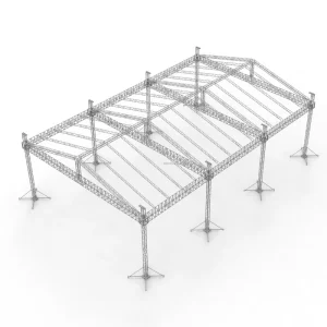 Aluminum Alloy Triangular Roof Truss Modular Design 6000kg Load Capacity for Festival Staging