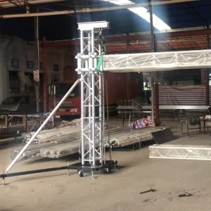 Aluminum Alloy Truss Accessories with Top Hinge, Belt Base, Hoist Sleeve, Block and Outrigger