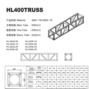 Aluminum Alloy Europe Standard Stage Truss Custom Size