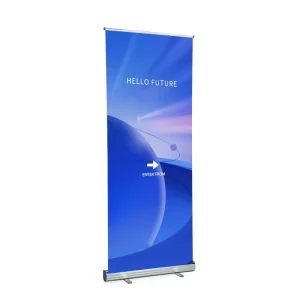 Aluminum Alloy or Plastic Steel Retractable Portable Roll-Up Banner Stand for Exhibitions