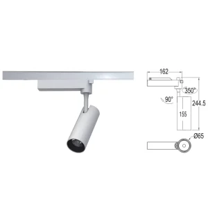 Aluminum COB LED Rail Spotlight High Color Rendering Commercial Showcase Light