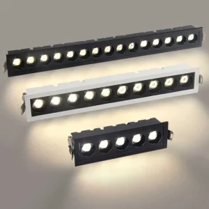 Aluminum Ceiling Lamp Narrow Bezel Embedded Grille LED Strip Lighting IP20 Dimmable