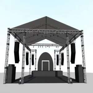 Aluminum Curved Stage Lighting Roof Truss