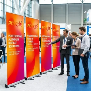 Aluminum Eco Indoor Display Roll up Banners Stand Portable Retractable Pull up Advertising Promotion