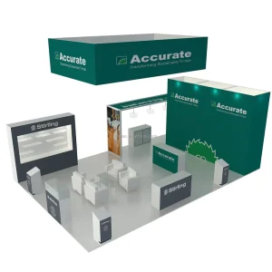 Aluminum Exhibition Booth Three side Open Iland Booth Modular Exhibition Stands System Booth for Trade Show