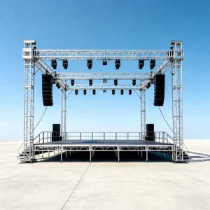 Aluminum Flat-Roof Stage Lighting Truss Structure for Music Festivals and Events