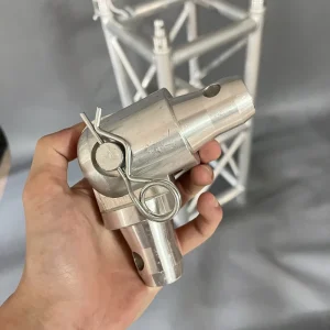Aluminum Flexible Hinge Accessory with Joint Coupler, Pipe Sleeve, and Spigot for Stage Lighting Trusses