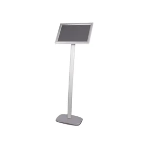 Aluminum Floor Lobby Menu Pedestal Stand with Removable A3 Portrait Poster Sign Holder