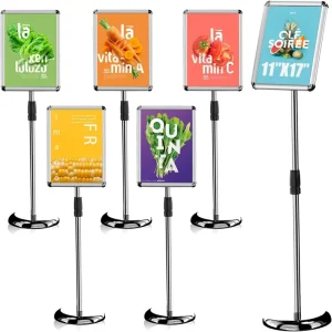 Aluminum Floor Standing Sign Holder Poster Board Stand
