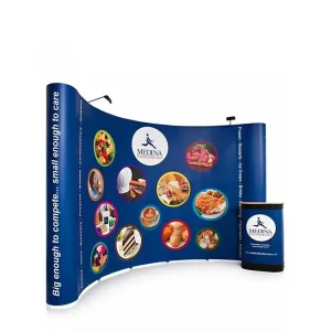 Aluminum Folding Pop-Up Banner Display Stand, 3x3M or 3x4M
