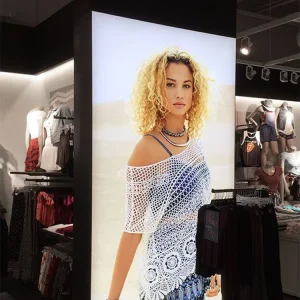 Aluminum Frame Fabric LED Light Box Life-Size Poster Display