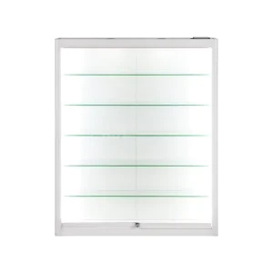 Aluminum Frame Glass Display Cabinet, Wall Mounted