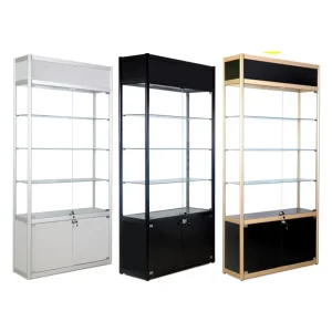 Aluminum-Frame Glass Display Cabinet for Retail, Shopping Mall, or Jewelry Stores