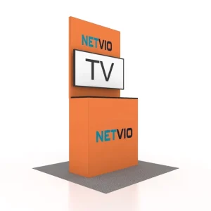 Aluminum Frame Lockable Expo TV Stand Display and Tradeshow Reception Counter