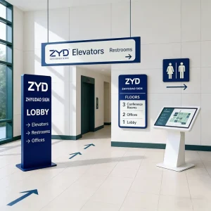 Aluminum Freestanding 3D Outdoor Metal Building LED-Illuminated Pylon Signage