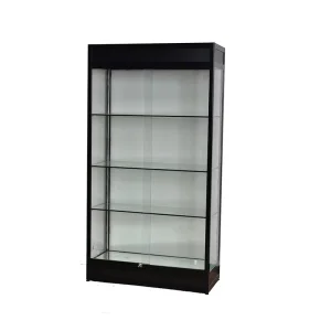 Aluminum Glass Display Cabinet with LED Lighting and Lock