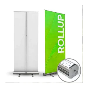 Aluminum Indoor Outdoor Retractable Roll-Up Banner Stand