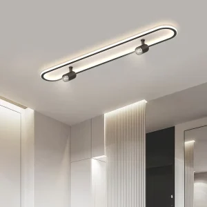 Aluminum Long Strip LED Corridor Ceiling Light High CRI 90 Surface-Mounted for Living Rooms and Entrances