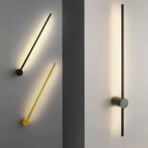 Aluminum Modern Long Strip Outdoor IP65 LED Bedroom Bedside Corridor Background Light Line Wall Light Wide Pressure Light