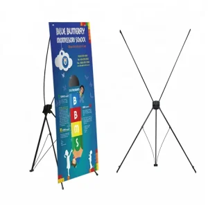 Aluminum Pole Single-Sided Adjustable X Banner Stand Display