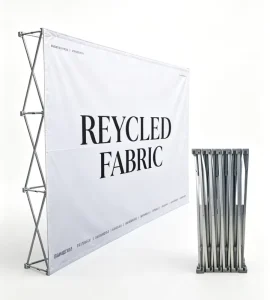 Aluminum Pop up Display Stand Collapsible Backdrop Wall Banner Frame Trade Show Poster Rack