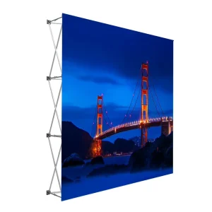 Aluminum Pop-up Display Stand, Folding Trade Show Backdrop, Portable Exhibition Wall Banner