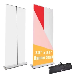 Aluminum Retractable Roll-Up Banner Stand Custom UV Printing