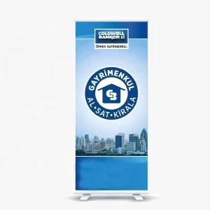 Aluminum Retractable Roll-Up Banner Stand Portable Lightweight with Tool-Free Assembly for Advertising