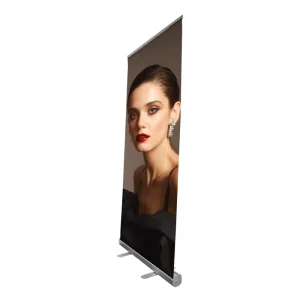 Aluminum Retractable Roll-Up Display Banner Stand Portable Sign for Trade Shows