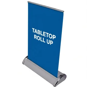 Aluminum Retractable Tabletop A4 Mini Roll-Up Banner Stand