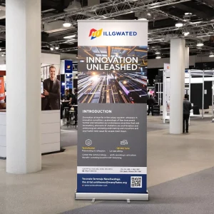 Aluminum Roll-Up Banner Display Stand with Carry Bag