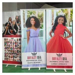 Aluminum Roll Up Banner Stand 80x200cm Portable Retractable