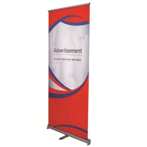 Aluminum Roll Up Banner Stand 85x200cm Portable Retractable Pull Up Display