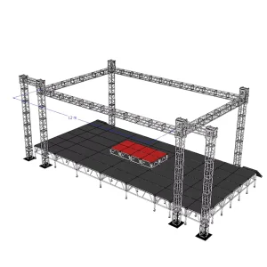Aluminum Roof Truss Lighting Display Purlin Structure for Outdoor Stage Use TUV Certified 1000kg Load Capacity Quick
