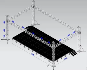 Aluminum Square Spigot Stage Frame Trade Show Truss for Indoor and Outdoor Events