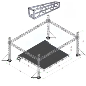 Aluminum Stage Truss for Concert Event Lighting Exhibition Project Customizable