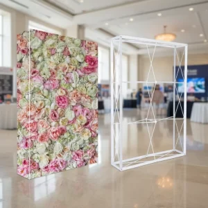 Aluminum Tension Fabric Dye Sublimation Foldable Display Stand for Exhibition Media Wall