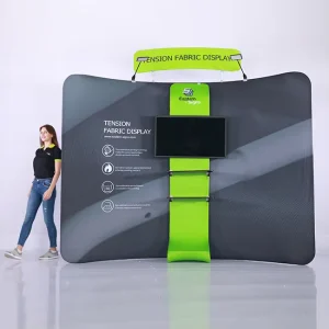 Aluminum Tube Modular Shelf Stand TV Mount Portable 10x10ft Stretch Fabric Tradeshow Booth