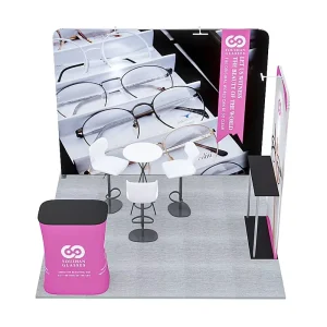 Aluminum Tube Tension Fabric Backdrop Stand Portable Straight Trade Show Display Stand