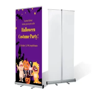 Aluminum Waterproof Tear-Drop Roll-Up Banner Display Stand for Indoor and Outdoor Exhibitions