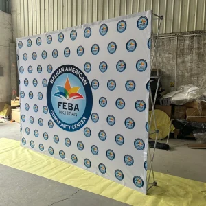 Aluminum and Polyester 10ft x 10ft Customized Color Portable Exhibition Backdrop Display Stand