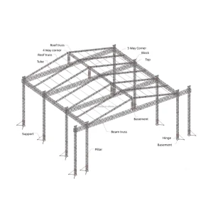 Anti-Corrosion Aluminum Stage Truss Frame for DJ Lighting and Event Displays