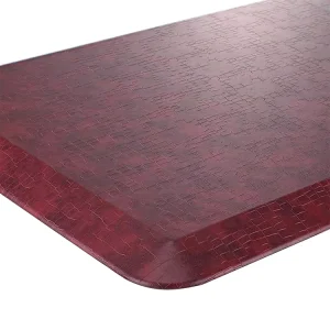 Anti-Fatigue PU Rug, Waterproof Non-Slip Washable Reversible Stain-Resistant Thick Cushioned Floor Mat for Desk and Kitchen